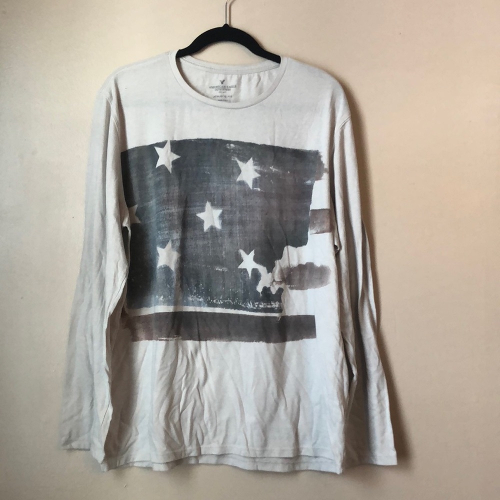 American Eagle, XLT, Off-white/Oat colored long sleeve t-shirt